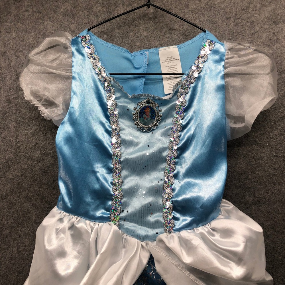 Disney Girls 4T 5T 6-6X Cinderella Princess Dress Costume Blue Dress Up - Picture 3 of 7